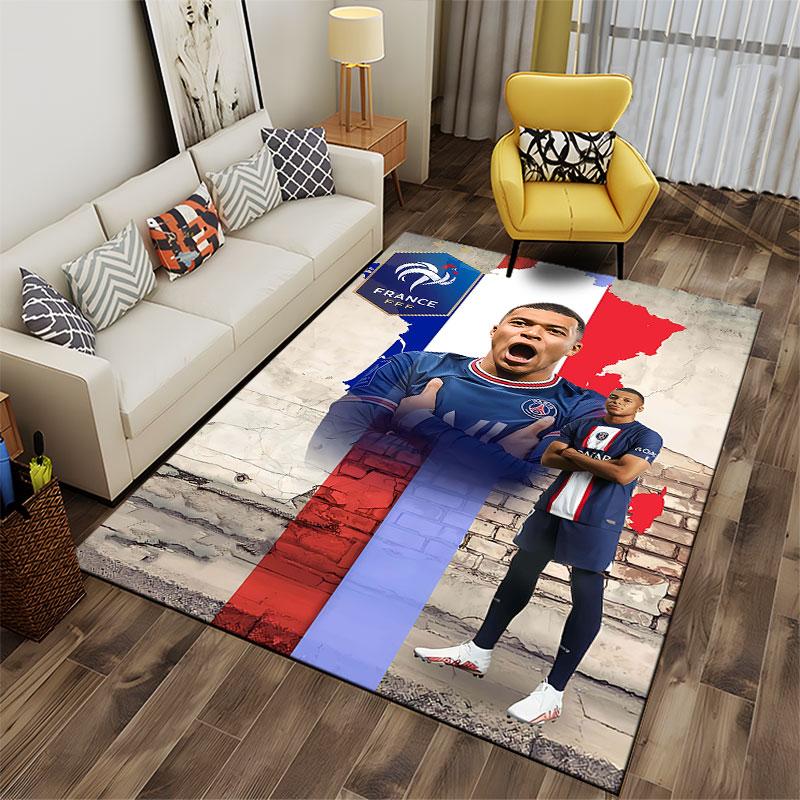 Soccer Star Design France Style suitable as a non-slip mat for the living room or bedroom sofa