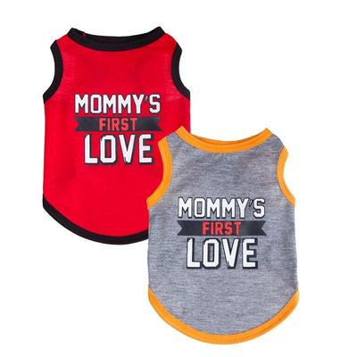 Nuovo Gilet Estivo Primo Amore per Animali Domestici T-shirt con Stampa Cane
