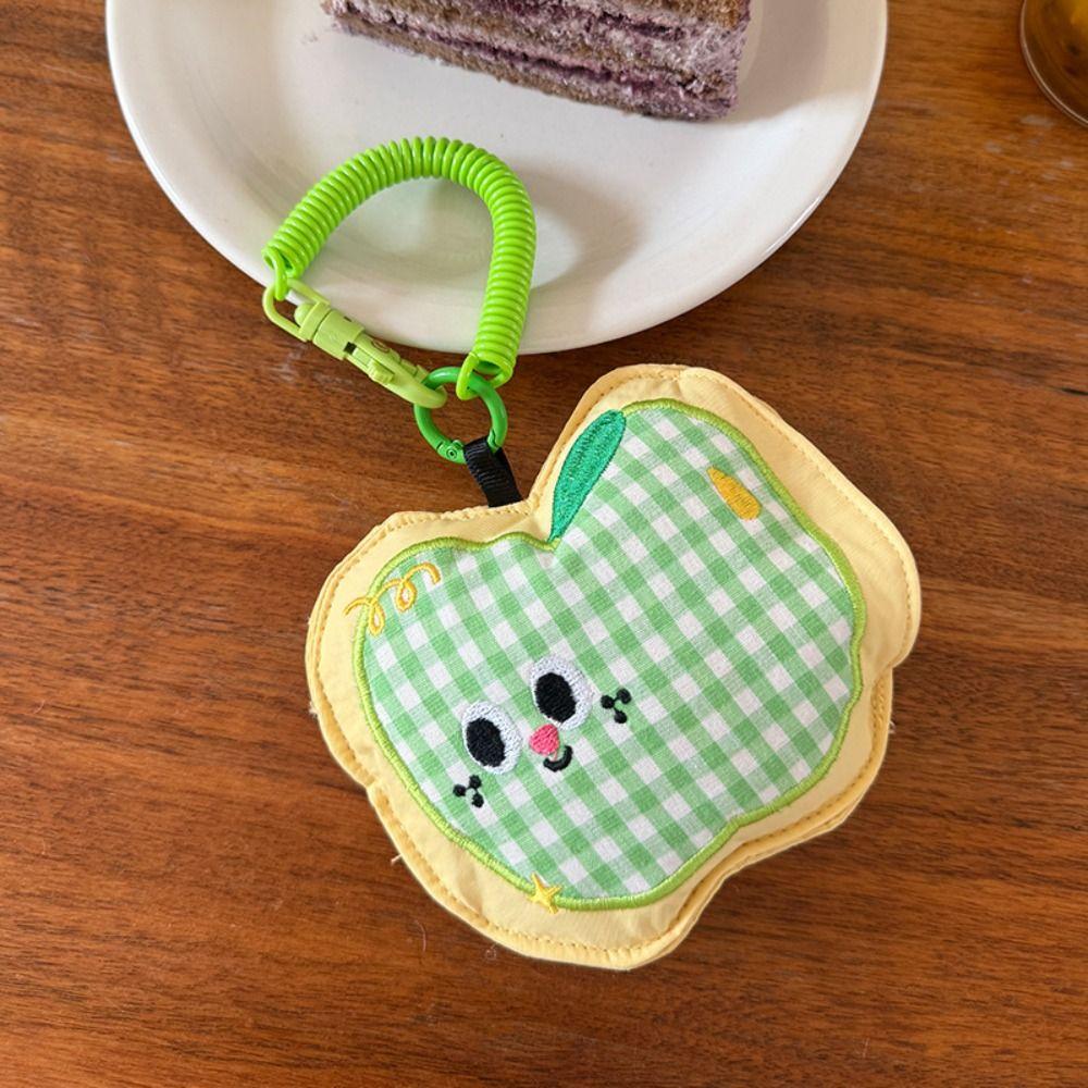 Bag Pendant Small Wrist Bag Lanyard Earphone Bag Sweet Plaid Fruit Coin Purse  Girls