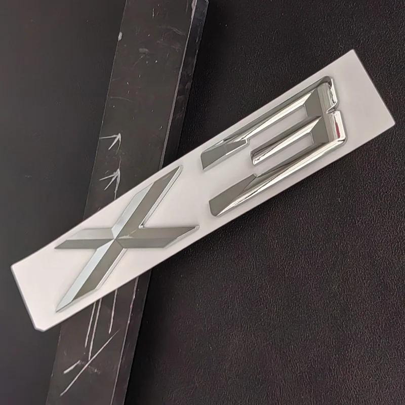 3D ABS Black Silver for BMW X3 X1 X6 X5 GT Trunk Sticker Logo Emblem Letters Car Trunk Badge Sticker Ye2