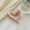 Korean Vintage Heart Hair Clip – Women's Chic Shark Clip for Volume and Updos