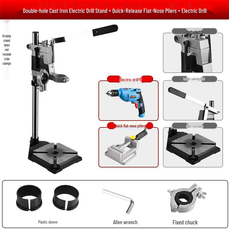 Multifunctional Electric Drill Stand: Handheld To Bench Mini Pistol Drill & Micro Punching Tool for Household Use