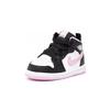 Air Jordan 1 Mid TD Bianco Rosa Artico Chiaro Sneakers per Bambini Nero 644507-103