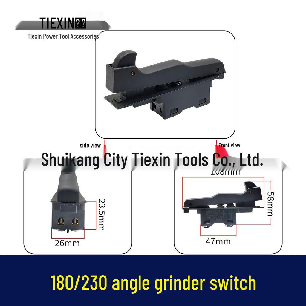 Angle Grinder No-Lock Power Switch (Item No. 02037)