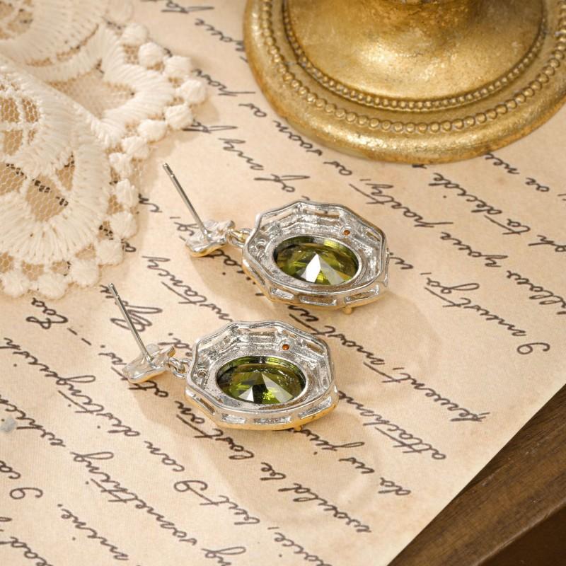 Boho Chic Geometric Zircon Stud Dangle Earrings Women Post Alloy Vintage Style Fashion Jewelry