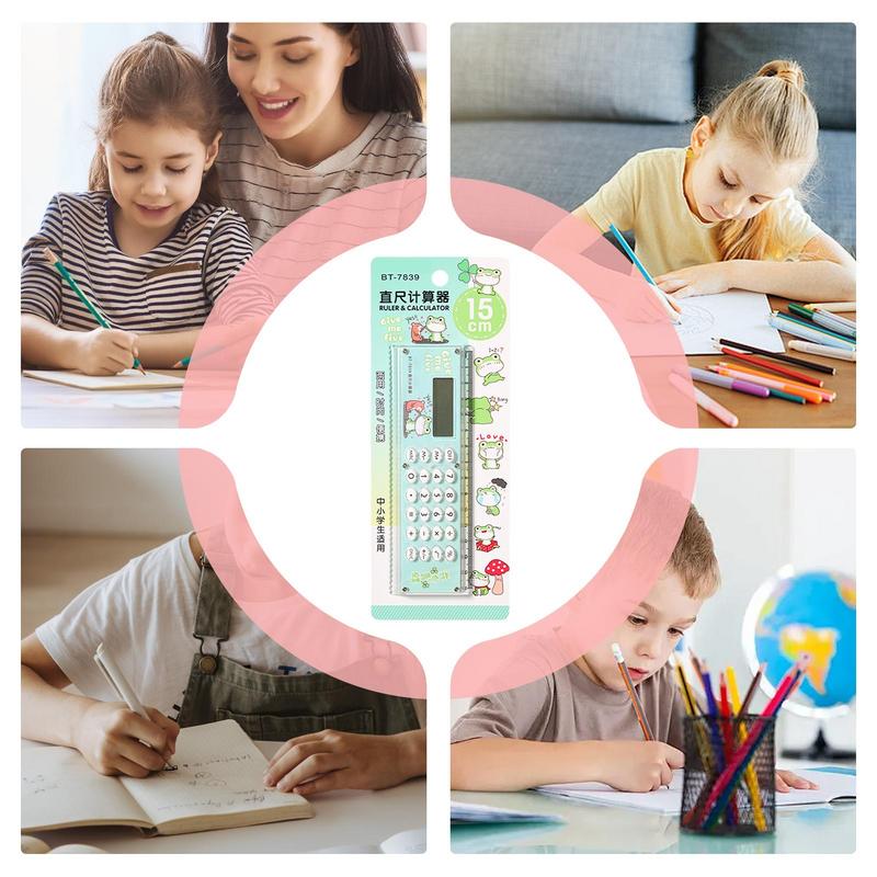 School Calculators For Students Multifunctional Digital Ruler Calculator Cute Portable Desktop Calculator Lightweight Calculator