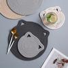 Cartoon Cat Hanging Placemat for Dining Table Decor Plate Dish Mat Coaster Cup Cotton Pot Holders Insulation Pad Kitchen Home