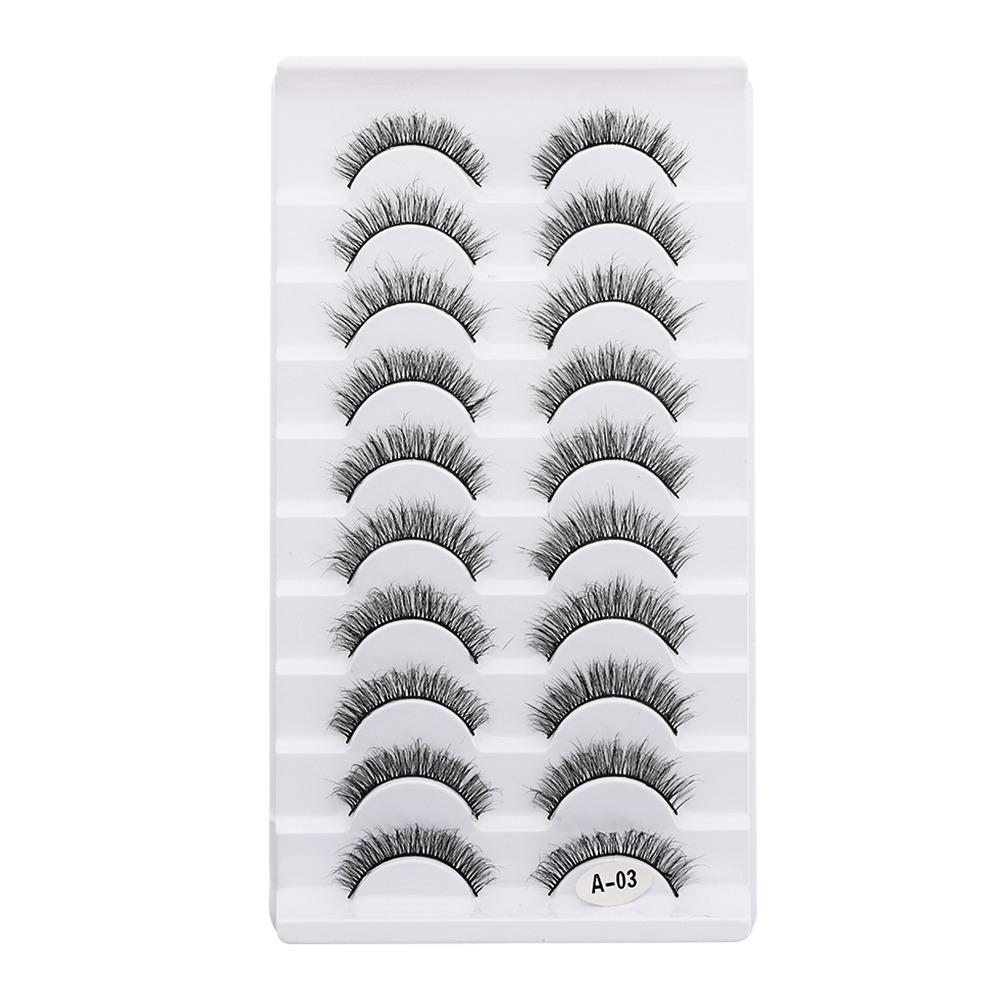 Thick Long False Eyelashes Fluffy Wispies Lashes Beauty Makeup Eyelashes Extension Tools  Woman