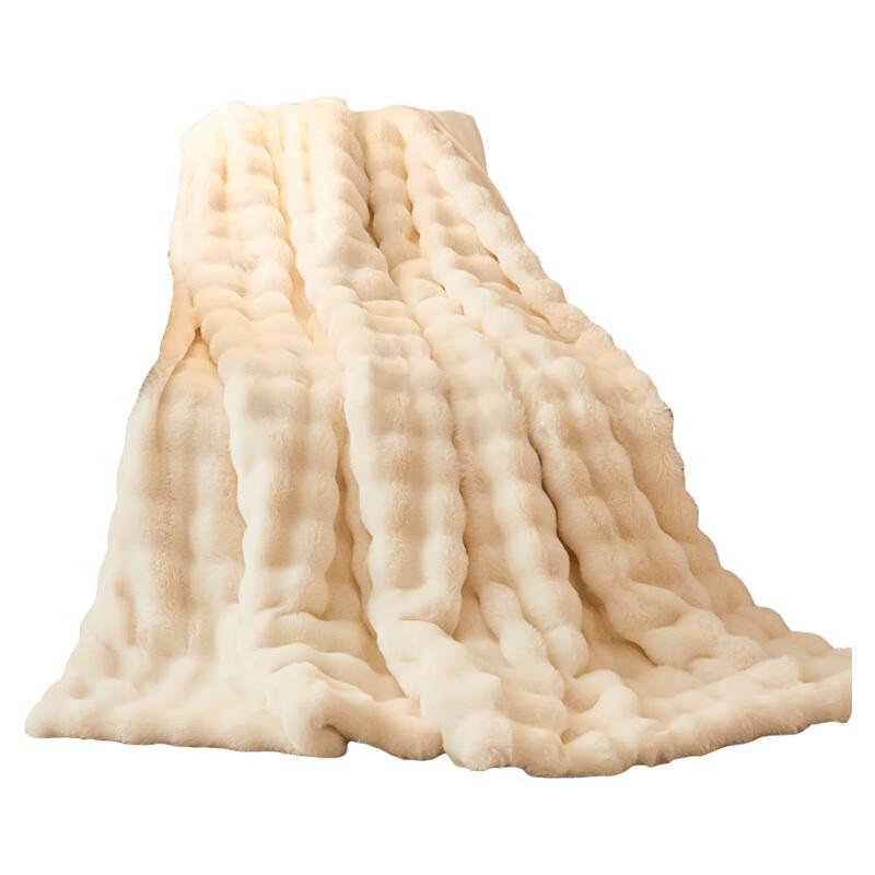 Thickened Rabbit Plush Fleece Blanket