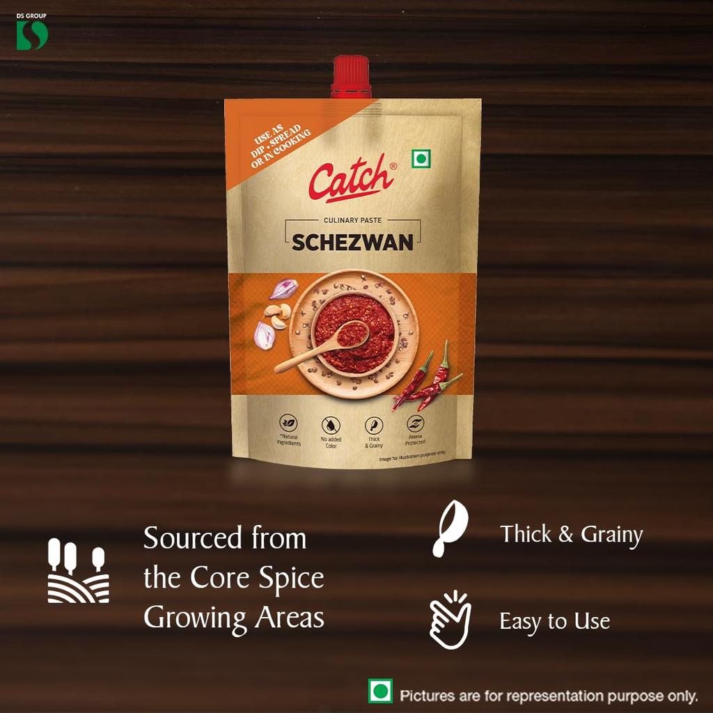 Catch Schezwan Paste 100 g Pack Of 1 Thick Grainy Dip Spread For Indo-Chinese Cooking