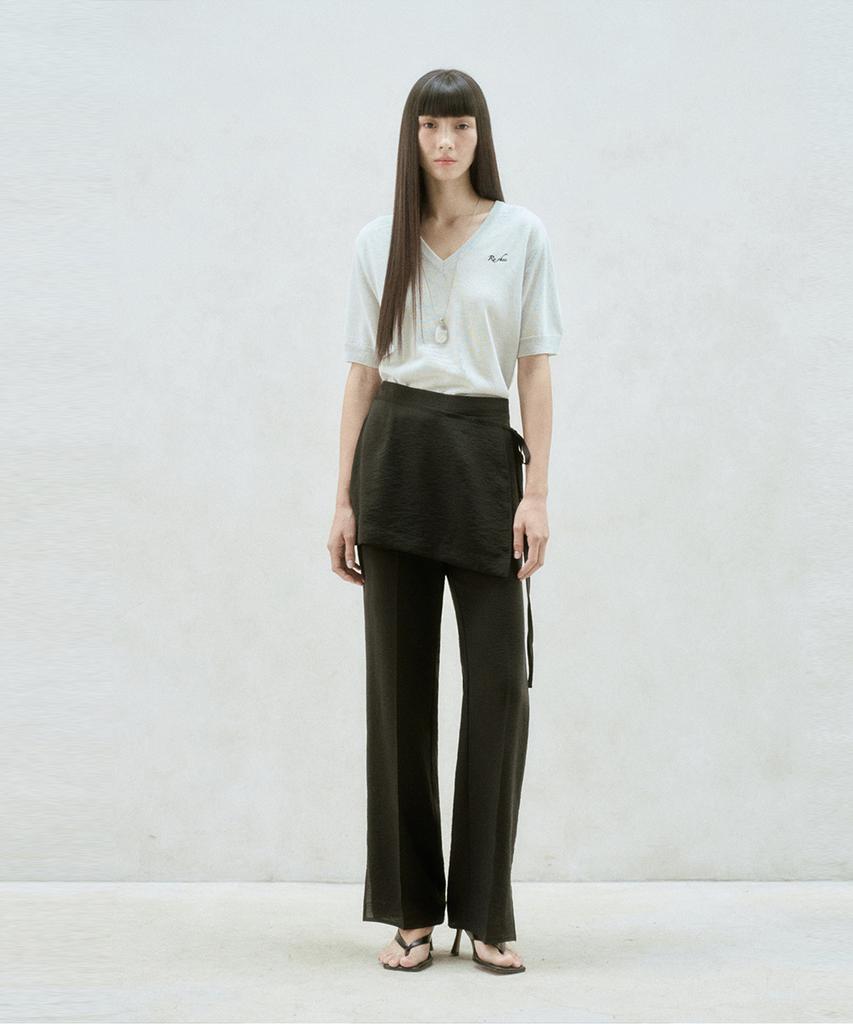 RE RHEE Layered Wrap Pants