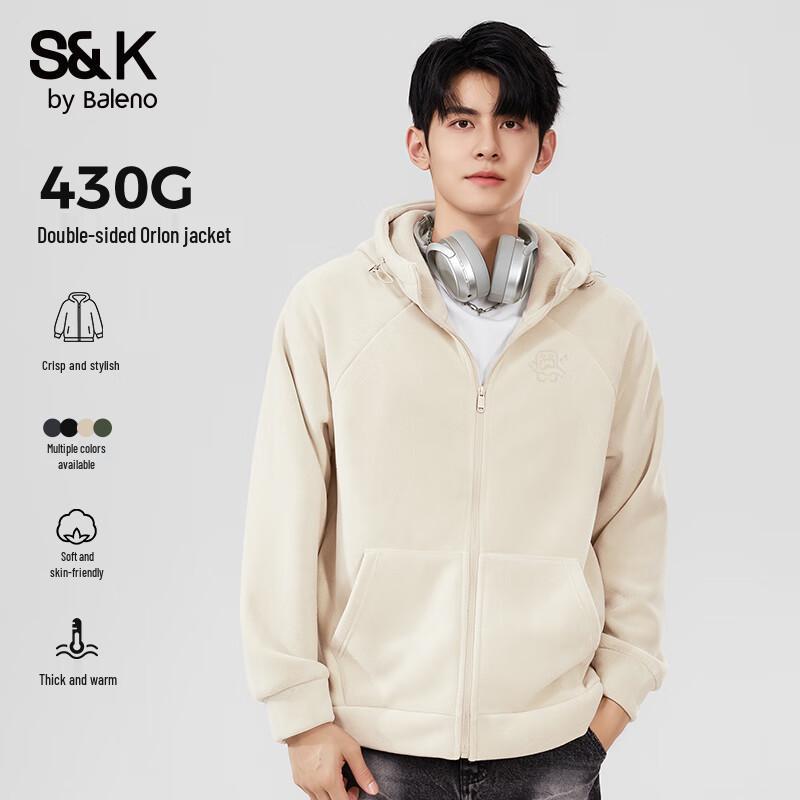 

Baleno S&K Series Men s Cartoon Print Fleece Zip-Up Hoodie M