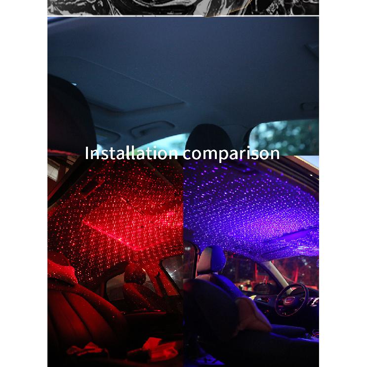 Auto USB starry sky car roof star decoration light ambient light music Rhythm control car interior led starry light for car Neon Lights 4