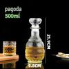European Crystal XO Glass Decanter: Transparent Whiskey and Wine Bottle