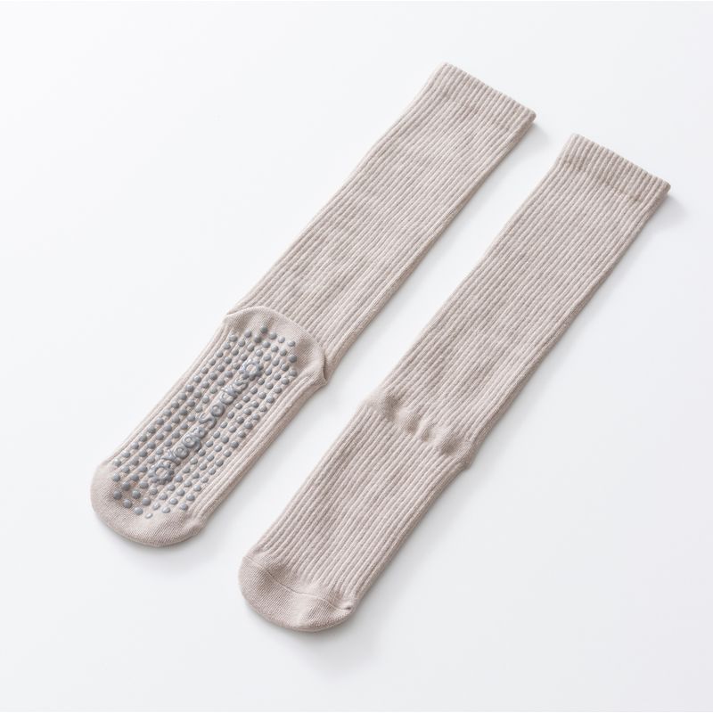 

Export New Arrival Long Tube Yoga Compression Stockings Minimalist Pure Color Pilates Socks Non-Slip All-Matching Room Socks Children Kakh
