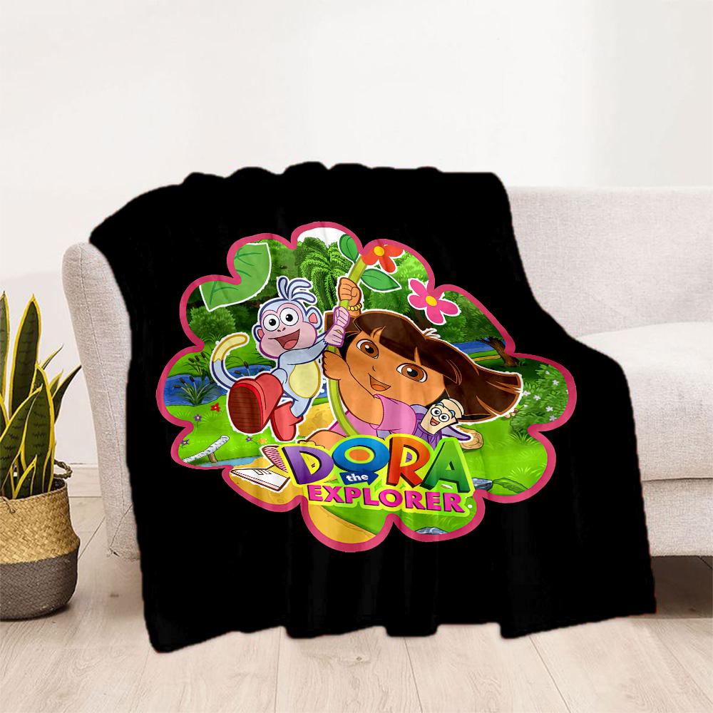 Dora Explorer Blanket Durable Comfort Suitable for Chair Office Seaside for All Seasons Playful Design Ideal Gift For Birthday Valentine'S Day