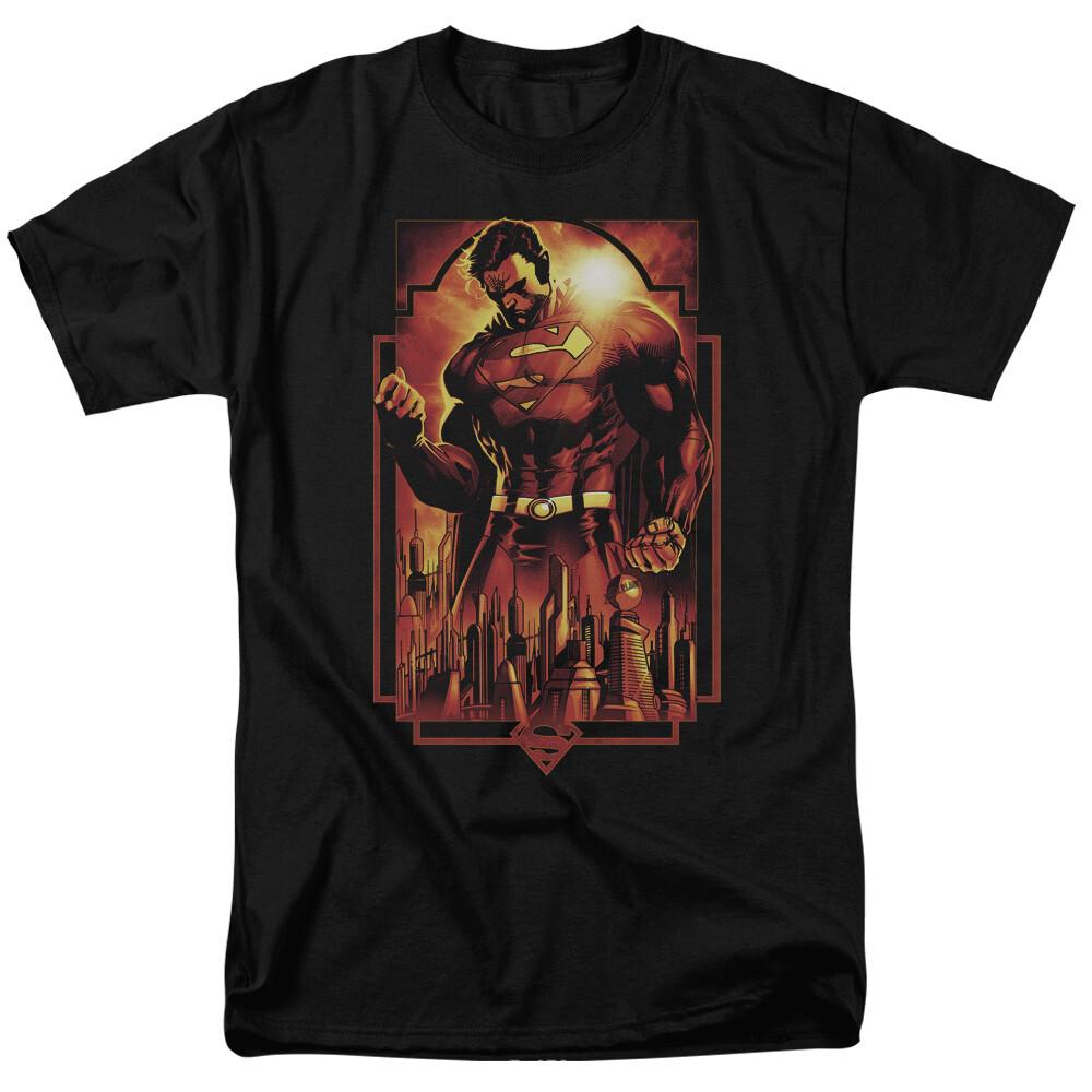 26 Superman Metropolis Deco T Shirt Licensed Comic Book Movie Tee Black Unisex T-Shirt XXL