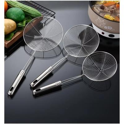 Edelstahl Braten Sieb Französisch Frites Löffel Draht Mesh Skimmer Seiher Friteuse Scoop Sieb Küche Liefert