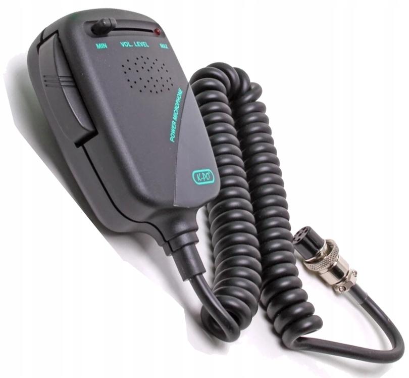 Mikrofon CB rádióhoz. K-PO NM 452 6 tűs Echo. Nagyon nagy erősítés