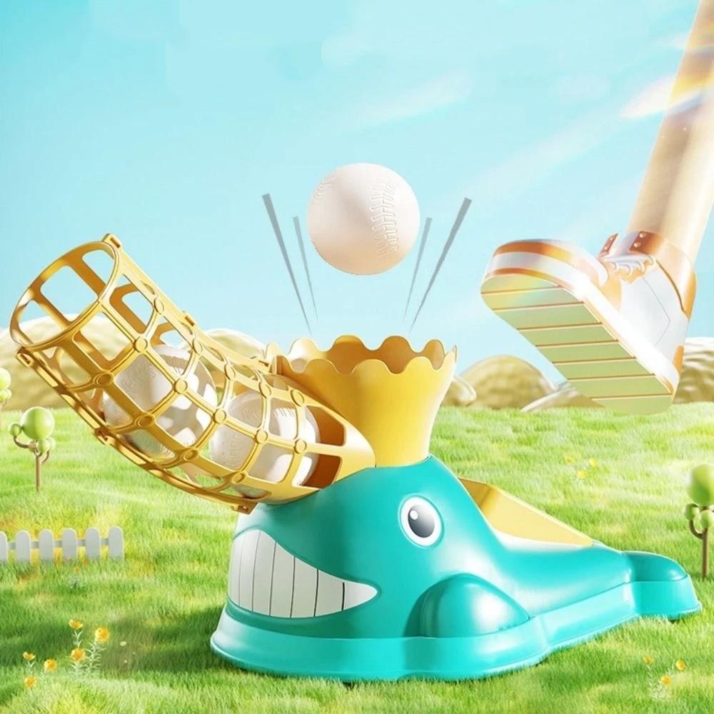 Cartoon Whale Baseball Pitching Machine with Ball Baseball Launcher  Parent-Child Interaction
