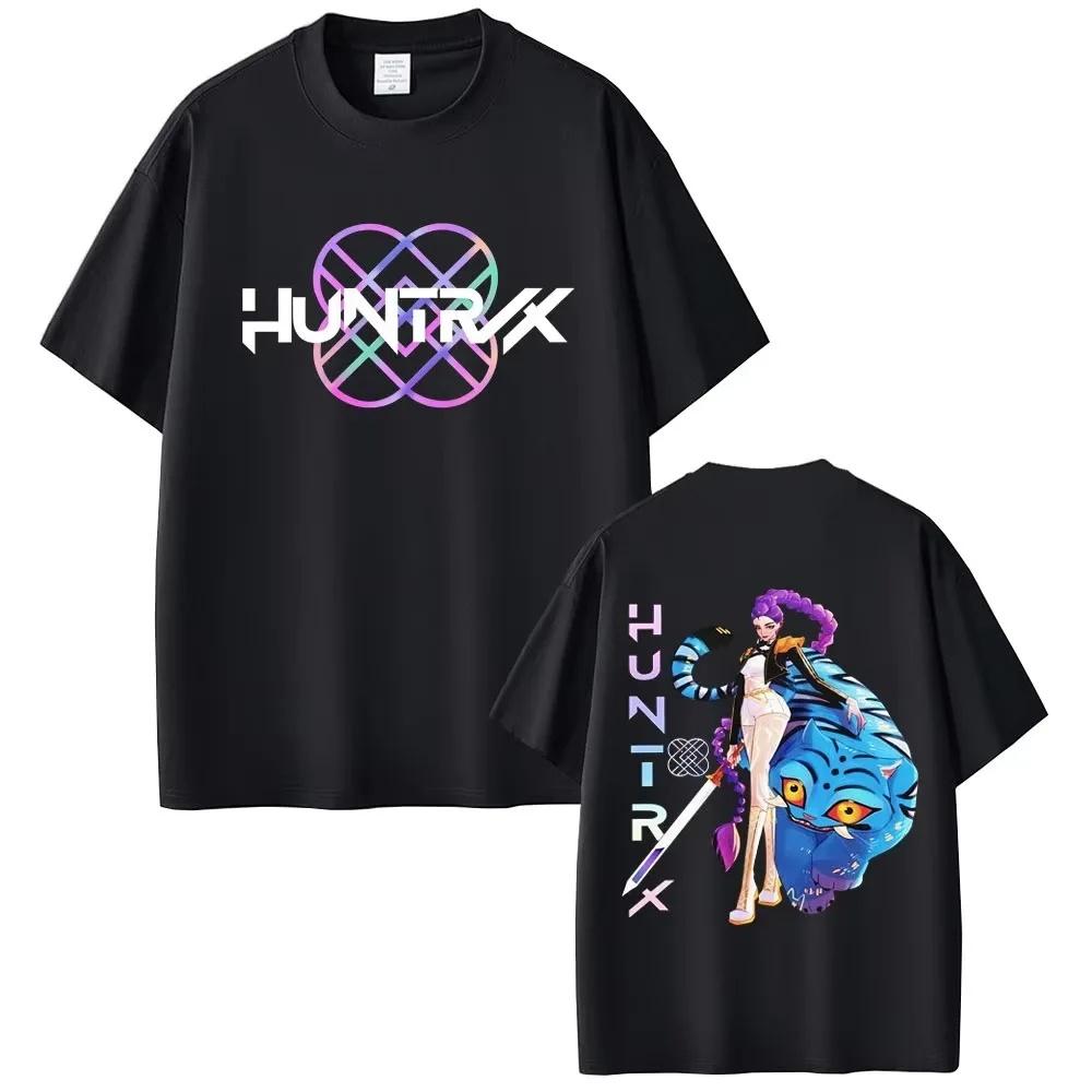 LUXEON Loose Fit Crew Neck Short Sleeve T-Shirt Casual Comfortable Polyester K Pop Demon Hunters Hunter of Demons Round Neck Top