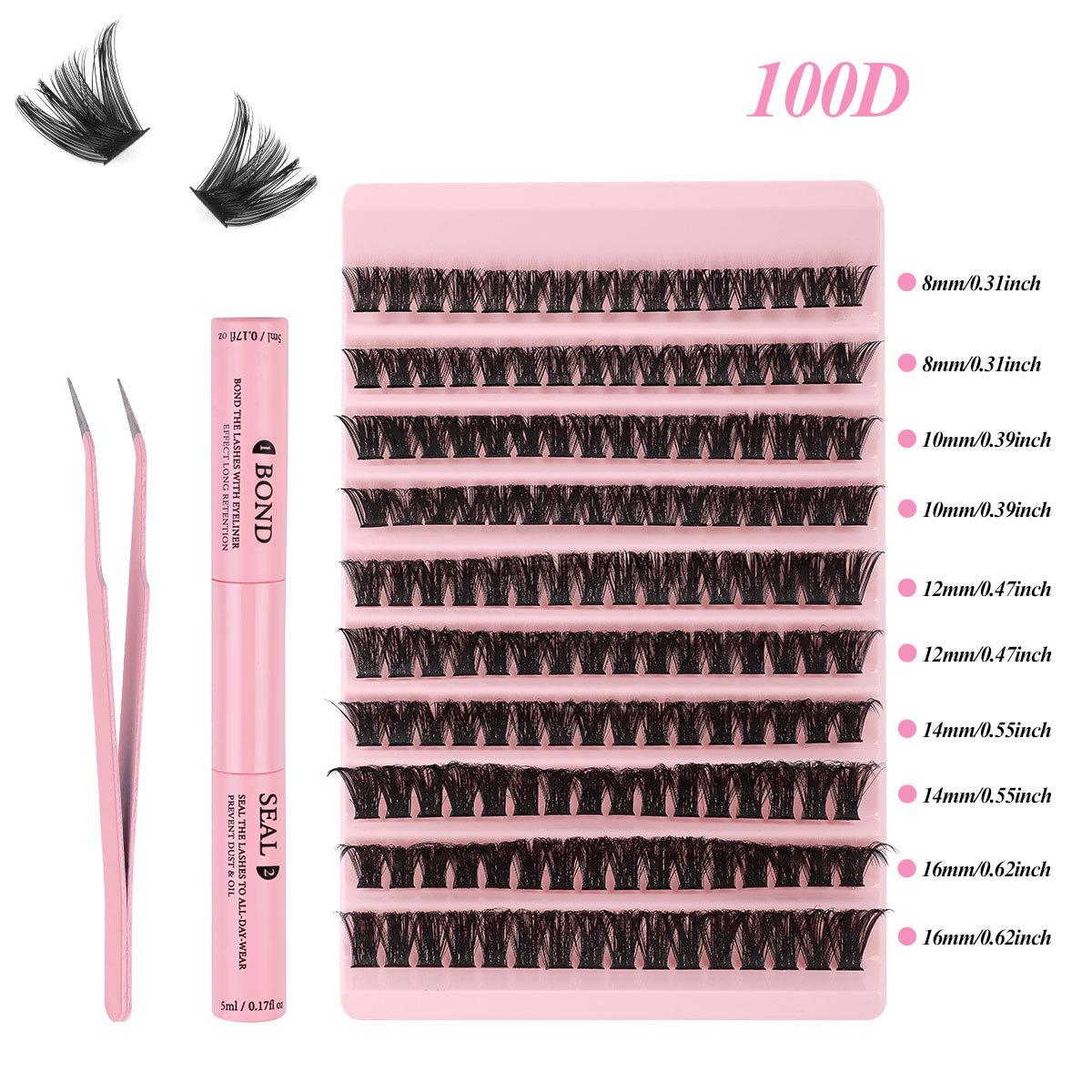 

Diy Segmented Single Tuft False Eyelashes 10-16Mm Eyelashes 40D-100D Dense