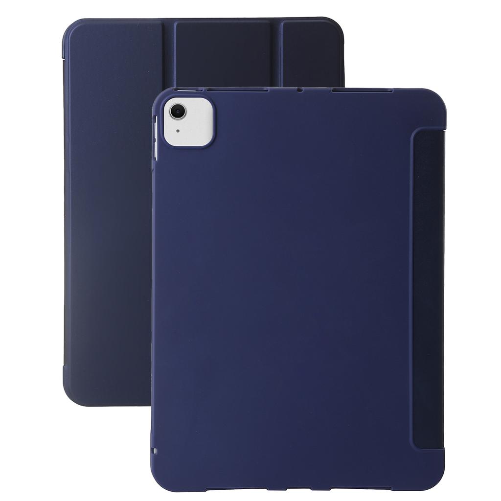For iPad Air 13 (2025)/(2024) Leather Case Inner Silicone Tablet Cover with Tri-Fold Stand