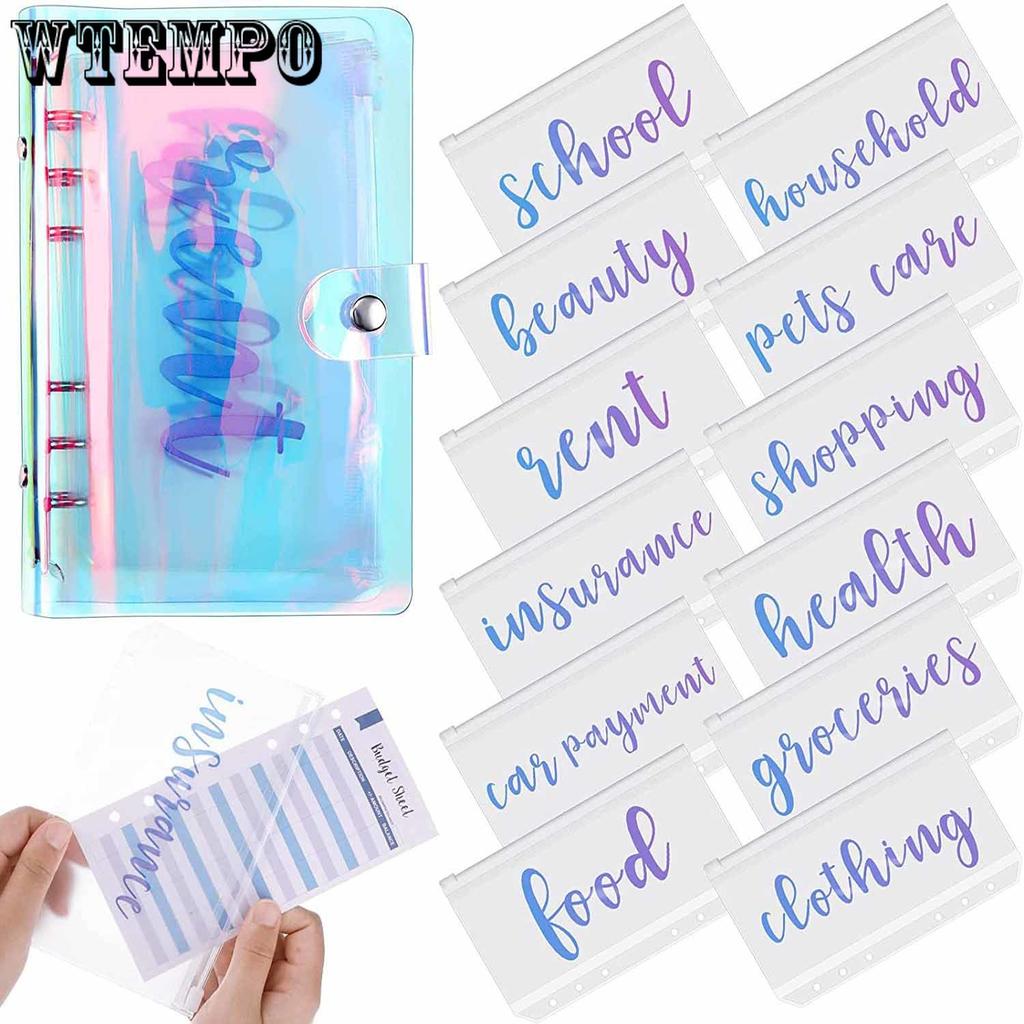 1 Piece Laser Folder Cover and Folder Pockets, Creative Flipbook, A6 Soft Shell Small Fresh Memo Diary (1 Flipbook Folder, 12 Flipbook Pockets)