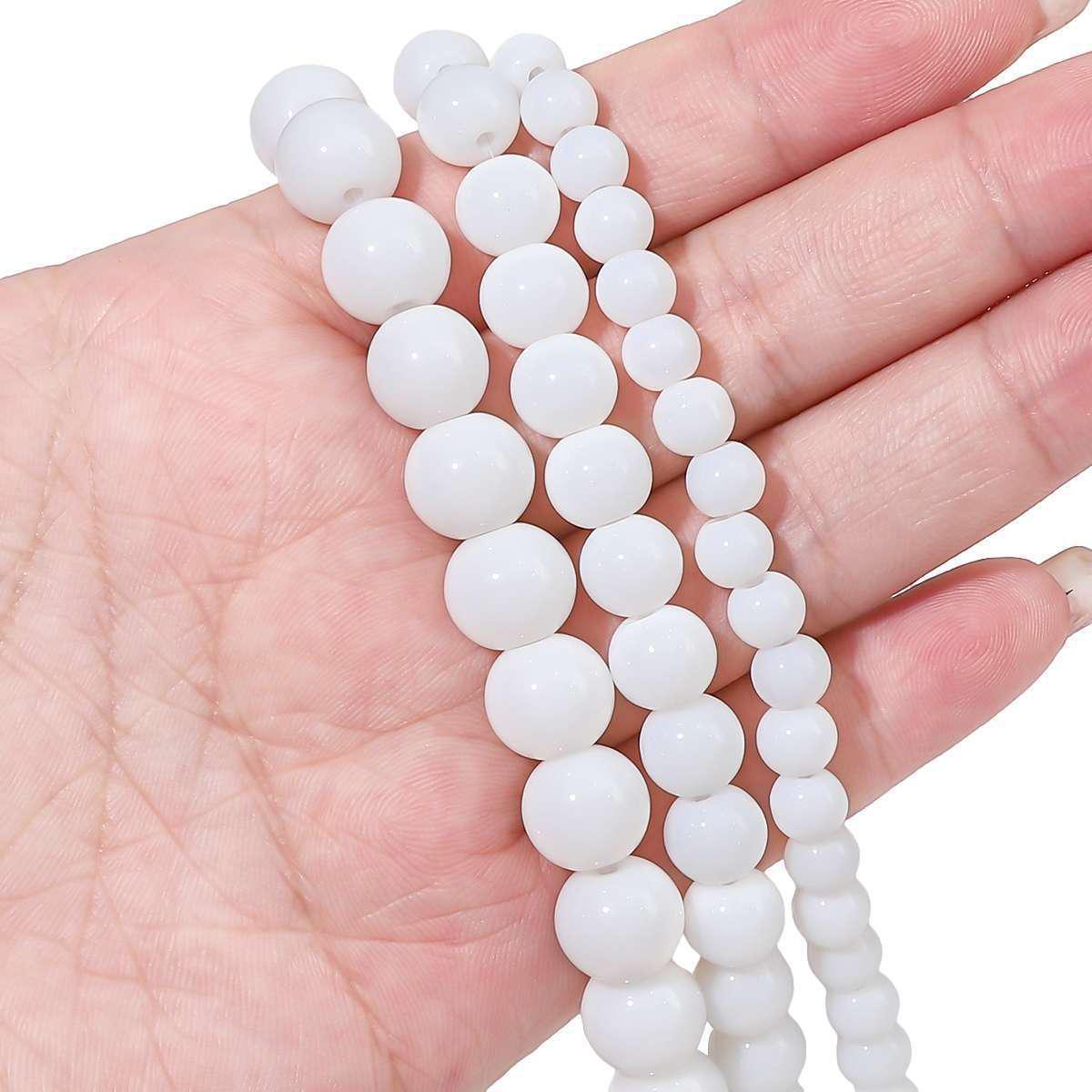 

Бусины из искусственного нефрита ручной работы для браслетов, ожерелий, украшений, подвесок и аксессуаров 8mm, Hole ~1mm, 38cm (~52 beads)