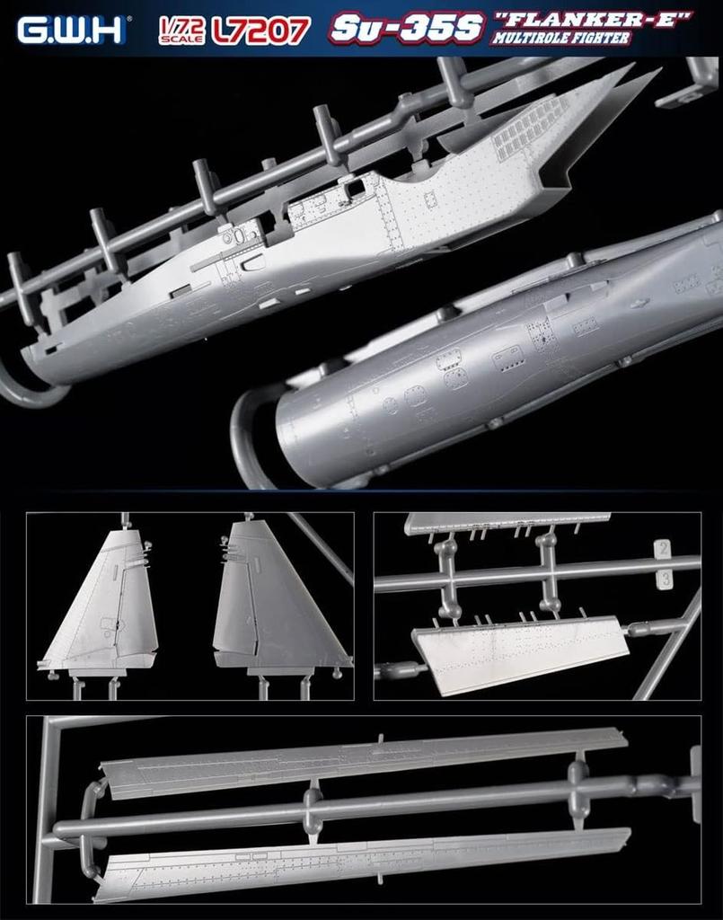 Great Wall Hobby Flanker E Plastic Model L7207 1/72 Su-35S (Airplane)