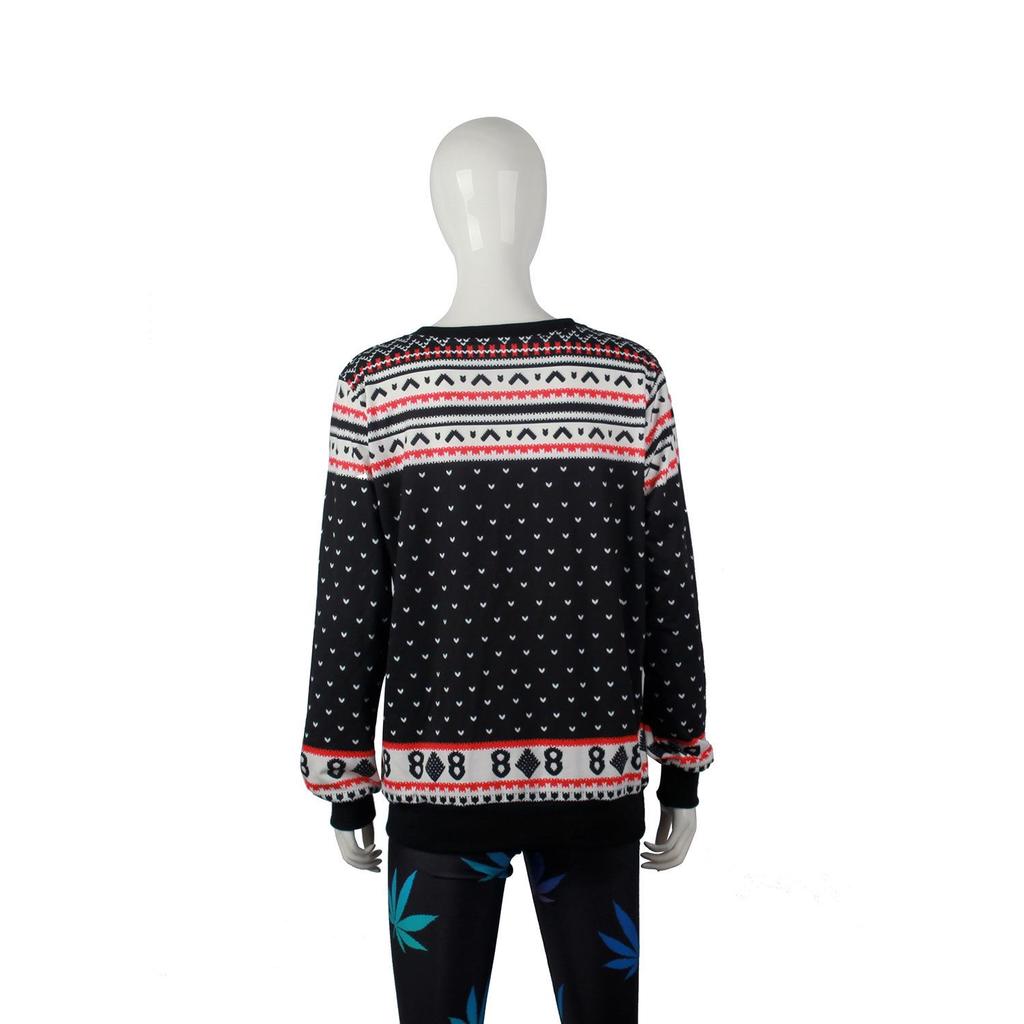 European & American Autumn/Winter Christmas Pullover: Printed Long-Sleeve Round Neck Loose Sweatshirt (SWYS009)