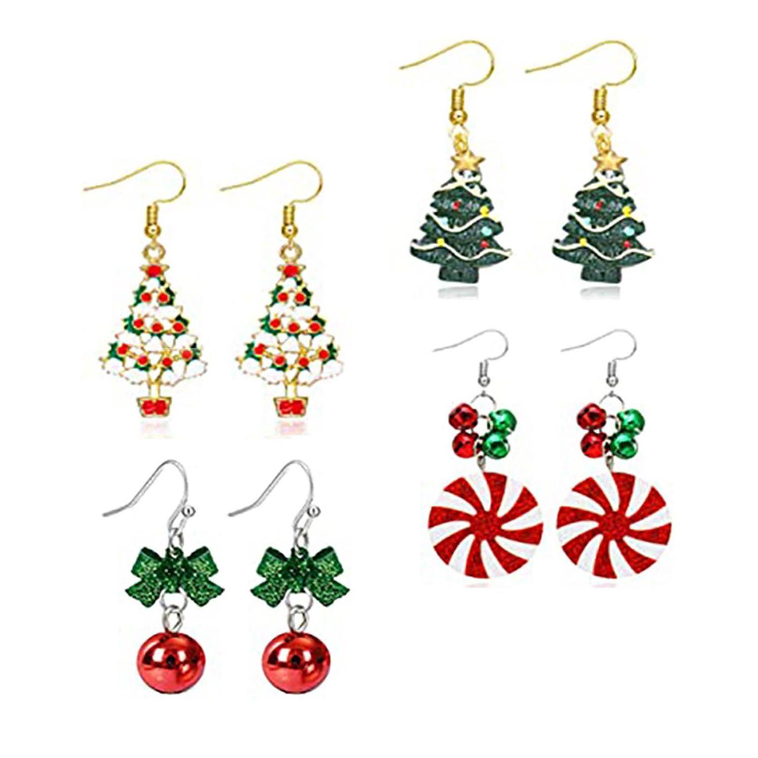 

2 шт. Женские длинные рождественские украшения серьги аксессуар подвесные серьги