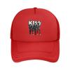 KISS The Band Mesh Baseball Caps Snapback Fashion Baseball Hats Breathable Casual Casquette Outdoor Unisex
