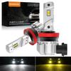 BLUESEATEC 2-Color Switching H8 H11 H16 LED Fog Lamp, 60 W, 13,000 LM, Explosive