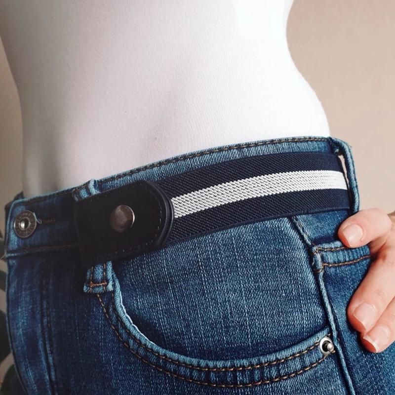 Buckle-Free Belt for Jean Pants Elastic Invisible for Belt Men Women Fashion No Buckle Stretch Elastic Waist Belt