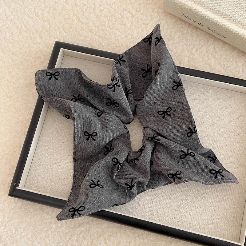 Vintage Solid Color Large Hair Scrunchies For Women Girls  High Absorbency Plush Elastic Hair Rope Sweet Hair Accessories