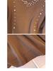 Plus Size Women's Winter Rhinestone V-neck Sweater: Stylish Layered Outerwear for 130-350 Jin
