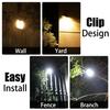 2PCs LED Solar Lights Outdoor Clip-on Motion Sensor Lights 3 Mode IP65 Waterproof Security Lamp for Fence Deck Wall Garage Patio