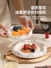Instagram Blogger's Plate Hand Drawn Butterfly Bow White Dudu Plate Dessert Jewelry Storage Ceramic Plate Coffee Shop Dish