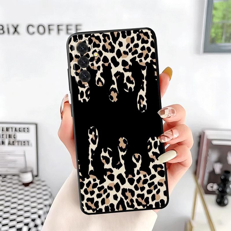 Leopard Print Trend Desgin Soft Phone Case for Samsung A17 A37 A57 A16 A26 A36 A56 A15 A25 A35 A55 A14 A24 A34 A54 A13 A23 A33 A
