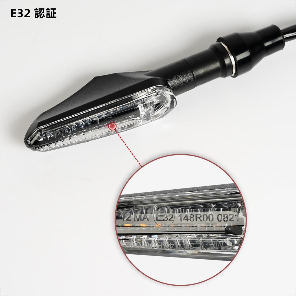 evermotor Motorcycle Turn Signal Flowing Turn Signal LED 2pcs Yellow Red Light