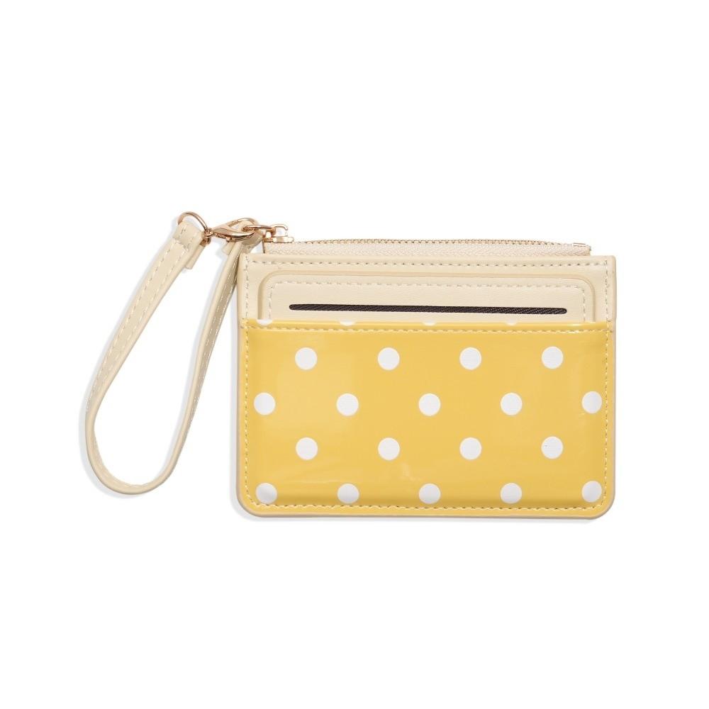 Ultra Light Polka Dot Card Holder Ultra Slim Women Mini Wallet Minimalist Coin Purse Evening Out