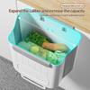 Wall-Mounted Foldable Kitchen Trash Bin with Cabinet Hook