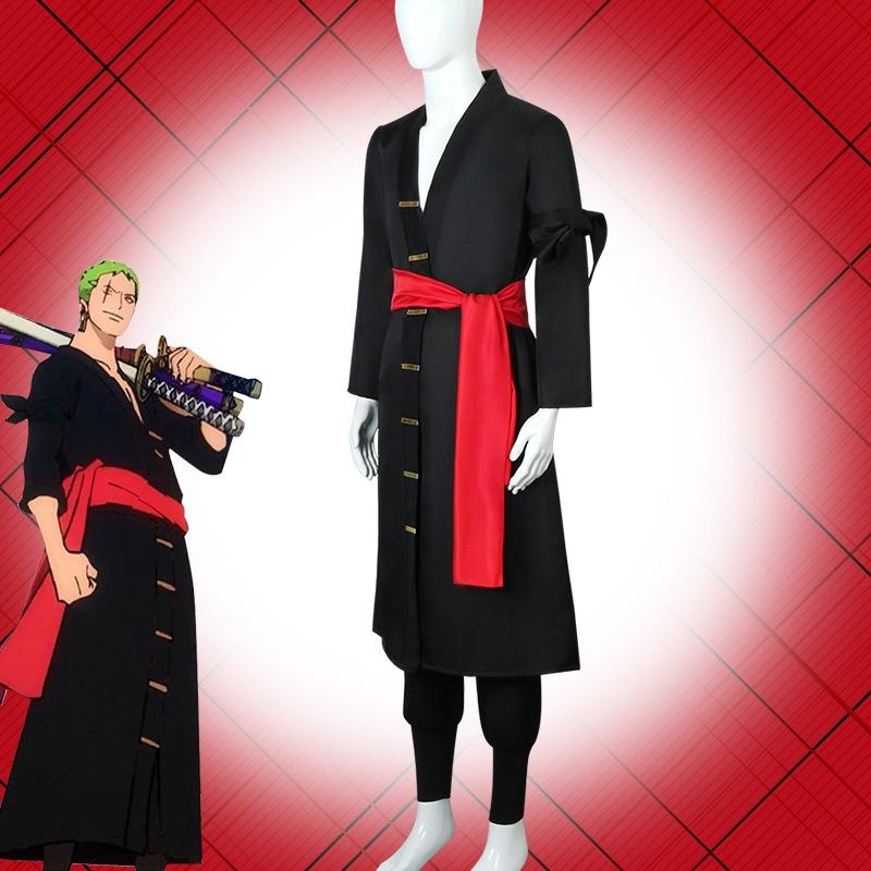 Piece Kimono One Wano Kuni Country Roronoa Zoro Costume Cosplay Role Halloween