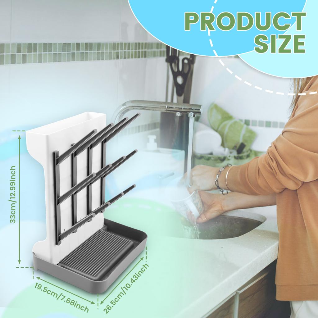 Plastic baby bottle vertical drying rack with large capacity design and efficient drainage chassis design baby bottle drain rack