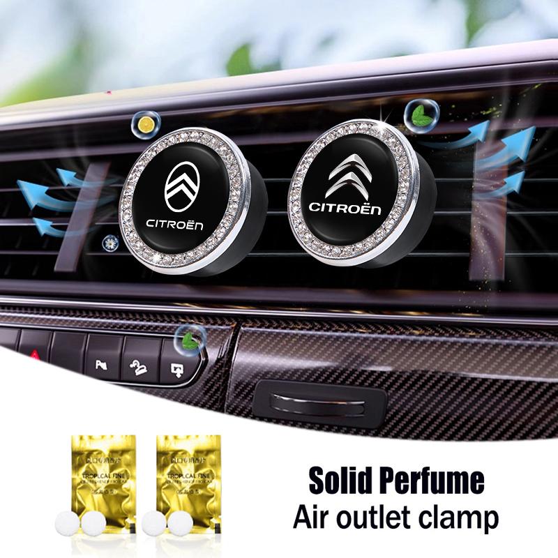 YKJV4 Car Air Freshener Solid Aroma Auto Interior Perfume Diffuser For Citroen e-C3 e-C4 X C5X C3 C4 Cactus Picasso C-Crosser C6 C1 C2