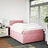 Maison Exclusive - Sommier à lattes de lit avec matelas Rose 120x200 cm Velours