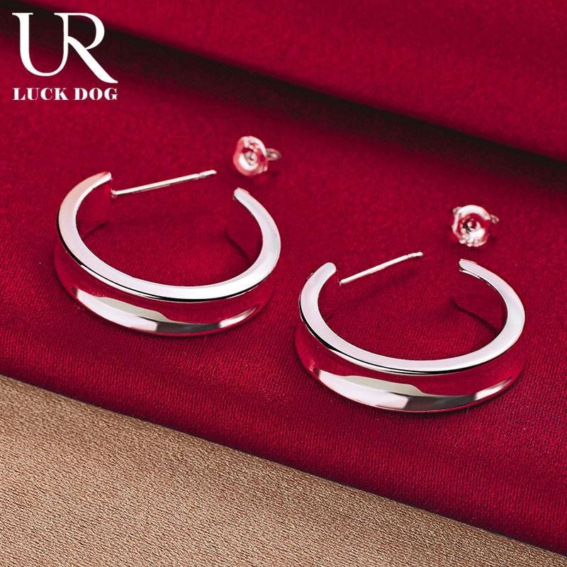 Kulaté piercingové náušnice ze stříbra 925 Módní svatební šperky