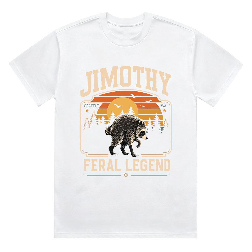 Confort Rétro Jimothy Raton Laveur T-shirt Drôle Seattle Mème Légende Impression Graphique T-shirt Animal Sauvage Mode Coton Manches Courtes Unisexe