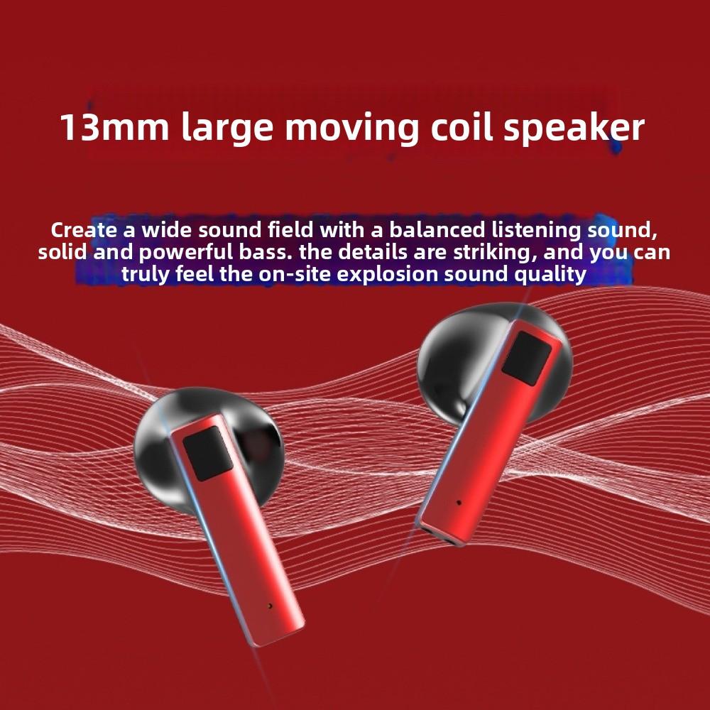 Metal Style Wireless Earphones Stereo Ergonomic Gaming Earbuds Wireless Bluetooth Earphone  Sports